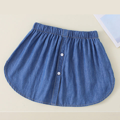 Plain Blue Priscilla Mini Skirts Over Pants