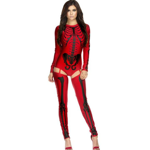 Red Skull Zombie Cosplay Costume
