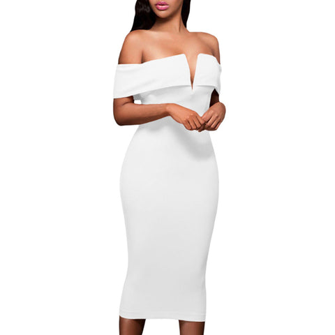 Elegant Pencil Dress Sensation white