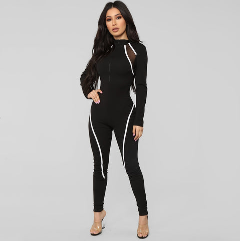 Brianna Black Women's Sports Jumpsuit