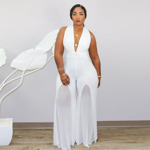 Elegant Plus Size Chiffon Jumpsuit