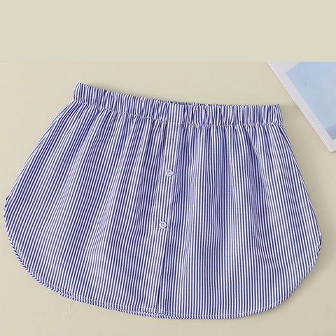 Blue Priscilla Plaid Mini Skirts Over Pants