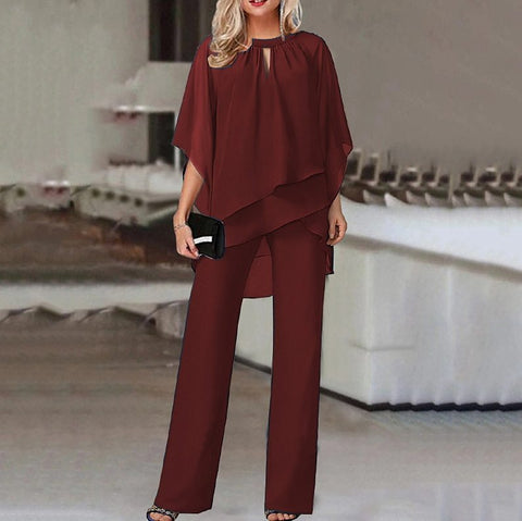 Red Lucy Loose Irregular Top Casual Outfit