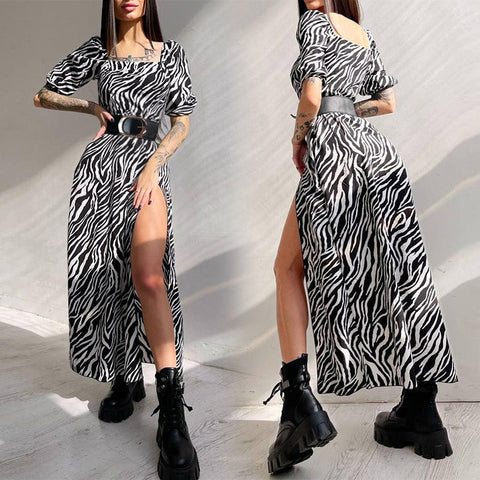 Zahra Zebra Print Dress 