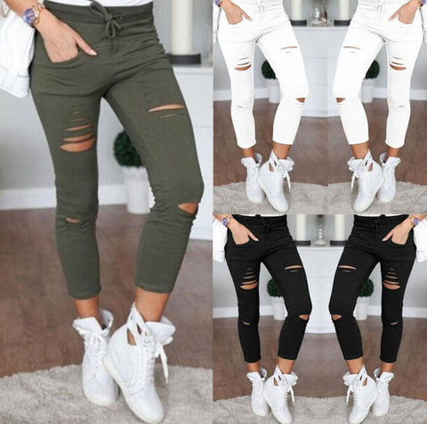 Skinny Stretch Ripped Jeans