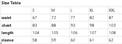 women's top and short set Size Chart