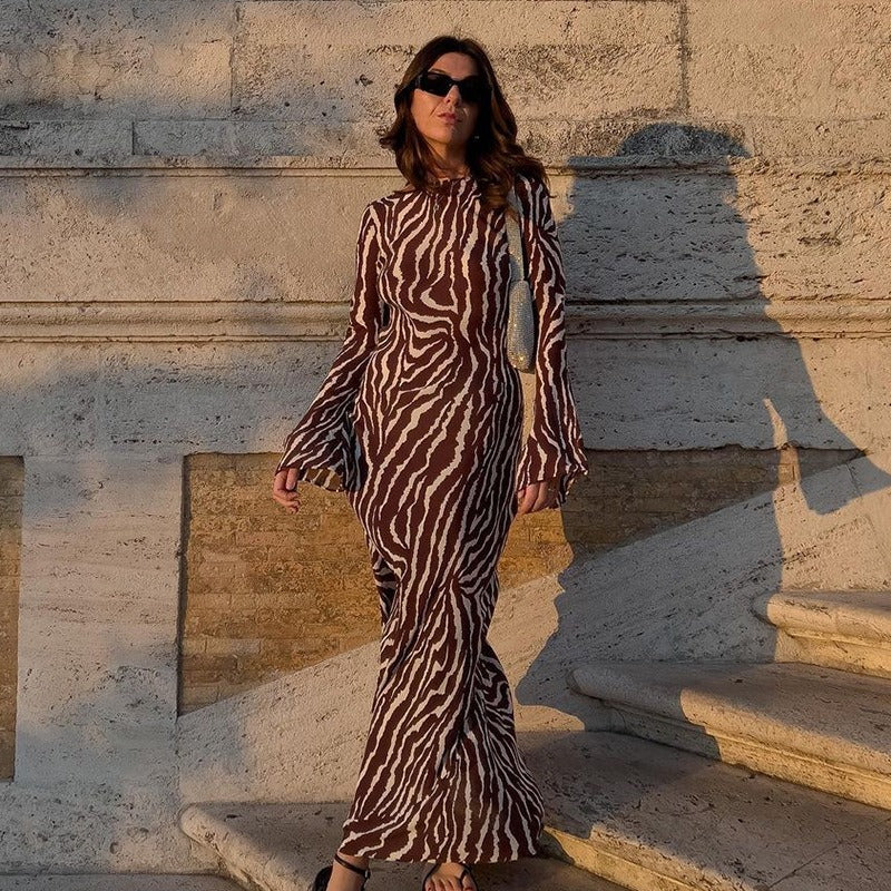 Wild Elegance Zebra Print Dress