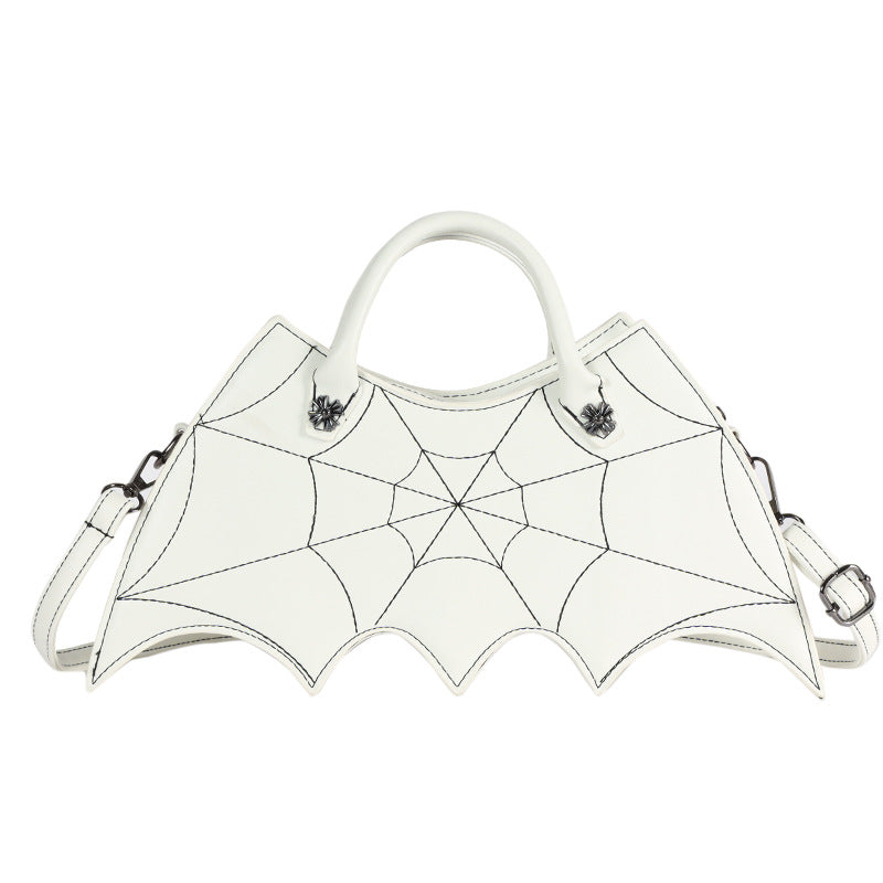 White Bat Style Halloween PU Handbag