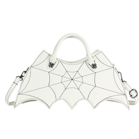 White Bat Style Halloween PU Handbag