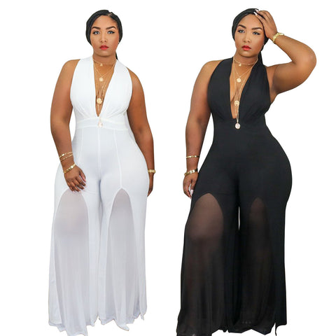 Elegant Plus Size Chiffon Jumpsuit