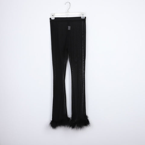Black Meshed in Glamour Pants