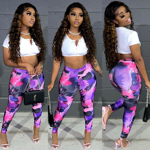 Purple Haze Printed Skinny Pants