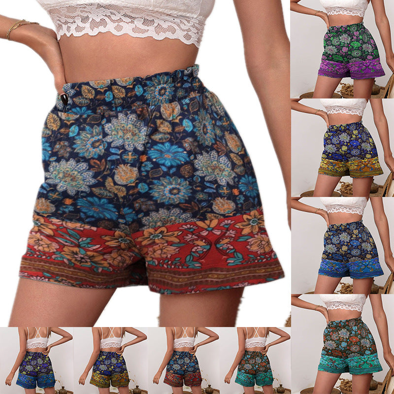 Floral Print Casual Shorts