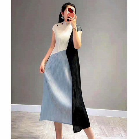 One Button Vintage Midi Dress