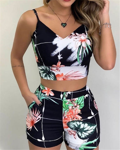 Black  Adriana Two-piece Summer Outfit Set