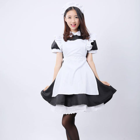 Black Housemaid Dress Cosplay Halloween Costumes