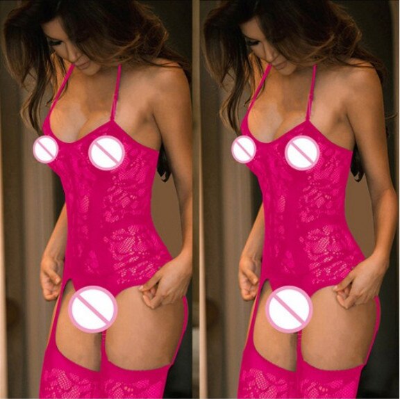 Pink Enchanting Net Intrigue Lingerie