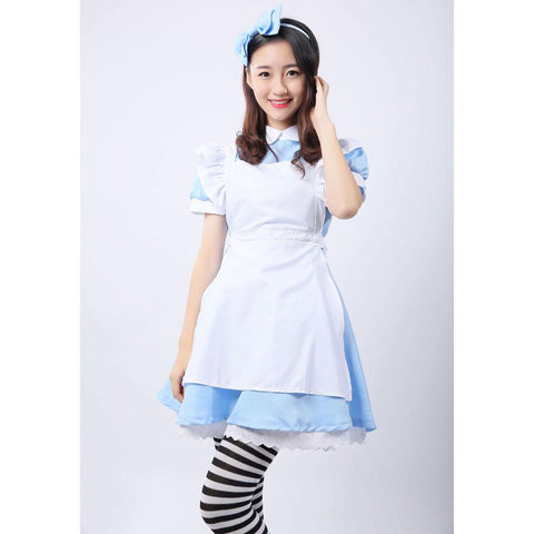 Light Blue Housemaid Dress Cosplay Halloween Costumes