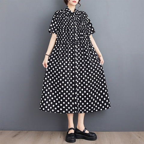 Black Whimsy Polka Dot Dress