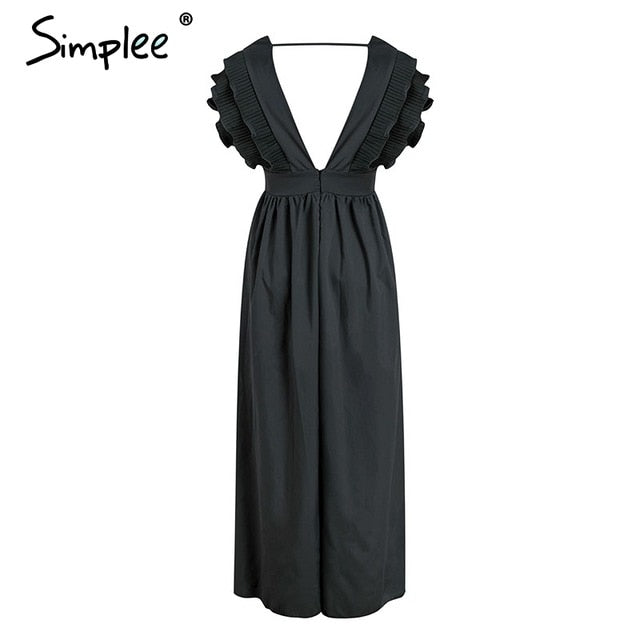 Black Ava's Allure Ruffle Sleeve Dress