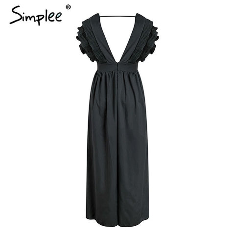 Black Ava's Allure Ruffle Sleeve Dress