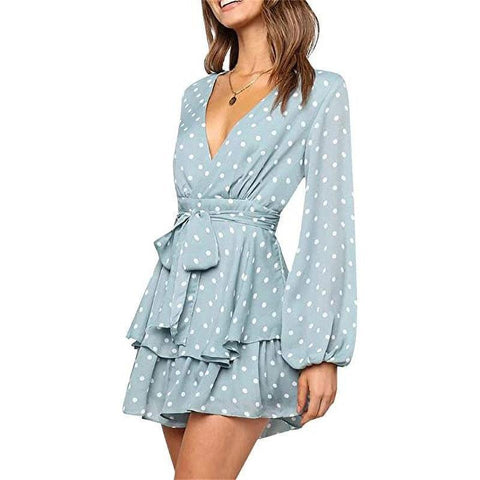 v-neck waist tie floral print short romper