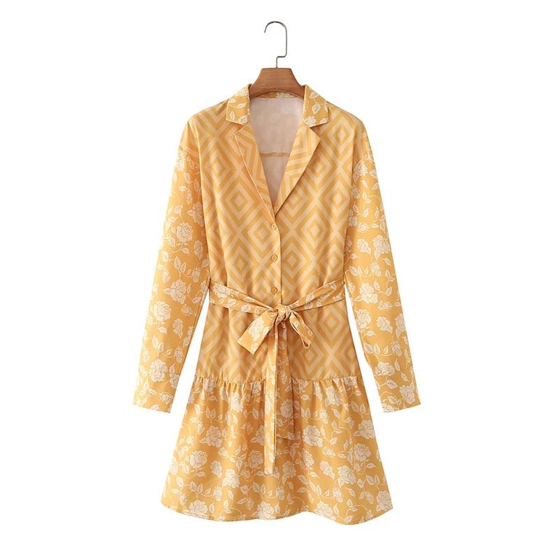Sunny Yellow Collared Summer Dress