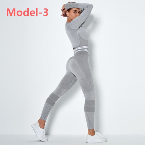 Gym Mesh Leggings and Shirts Suit