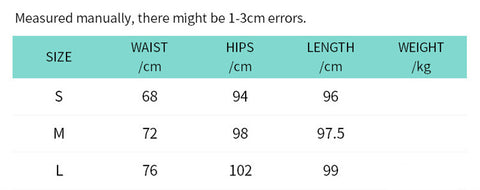 women pants with straps size chart