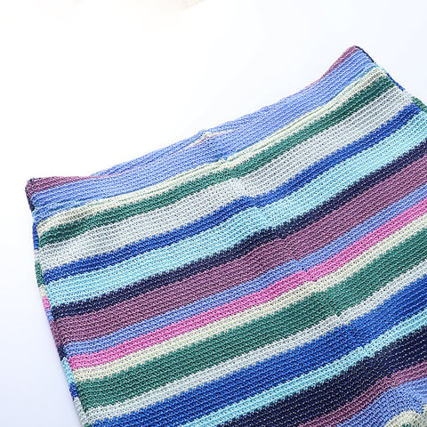 Colorful Striped Skinny Stacked Leggings