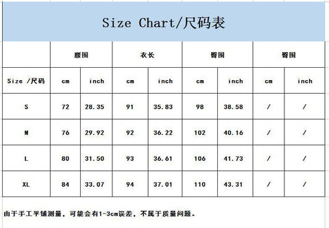 Formal Pant Size Chart