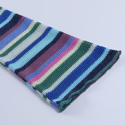 Colorful Striped Skinny Stacked Leggings