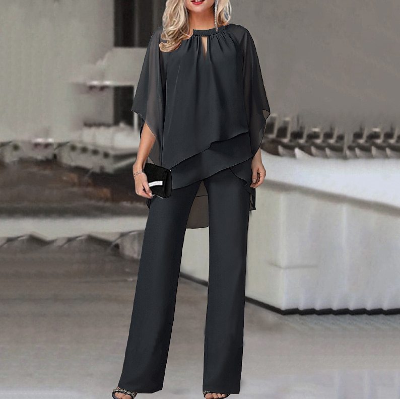 Black Lucy Loose Irregular Top Casual Outfit