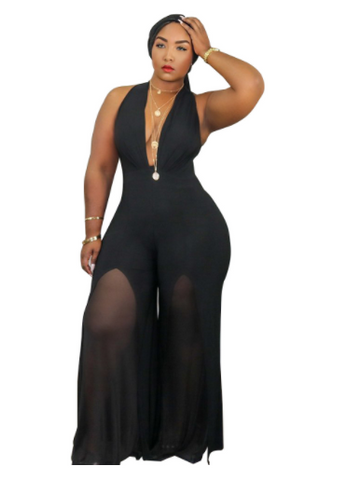 Elegant Plus Size Chiffon Jumpsuit