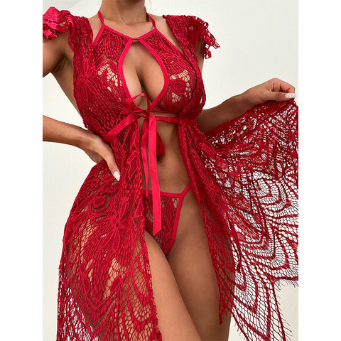 Women's Sexy Red Lace Lingerie