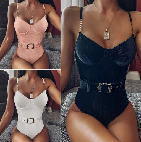 Sexy Lingerie Solid Colors Set