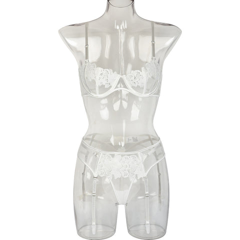 Sexy Lace Three Piece Set- Hot Hollow
