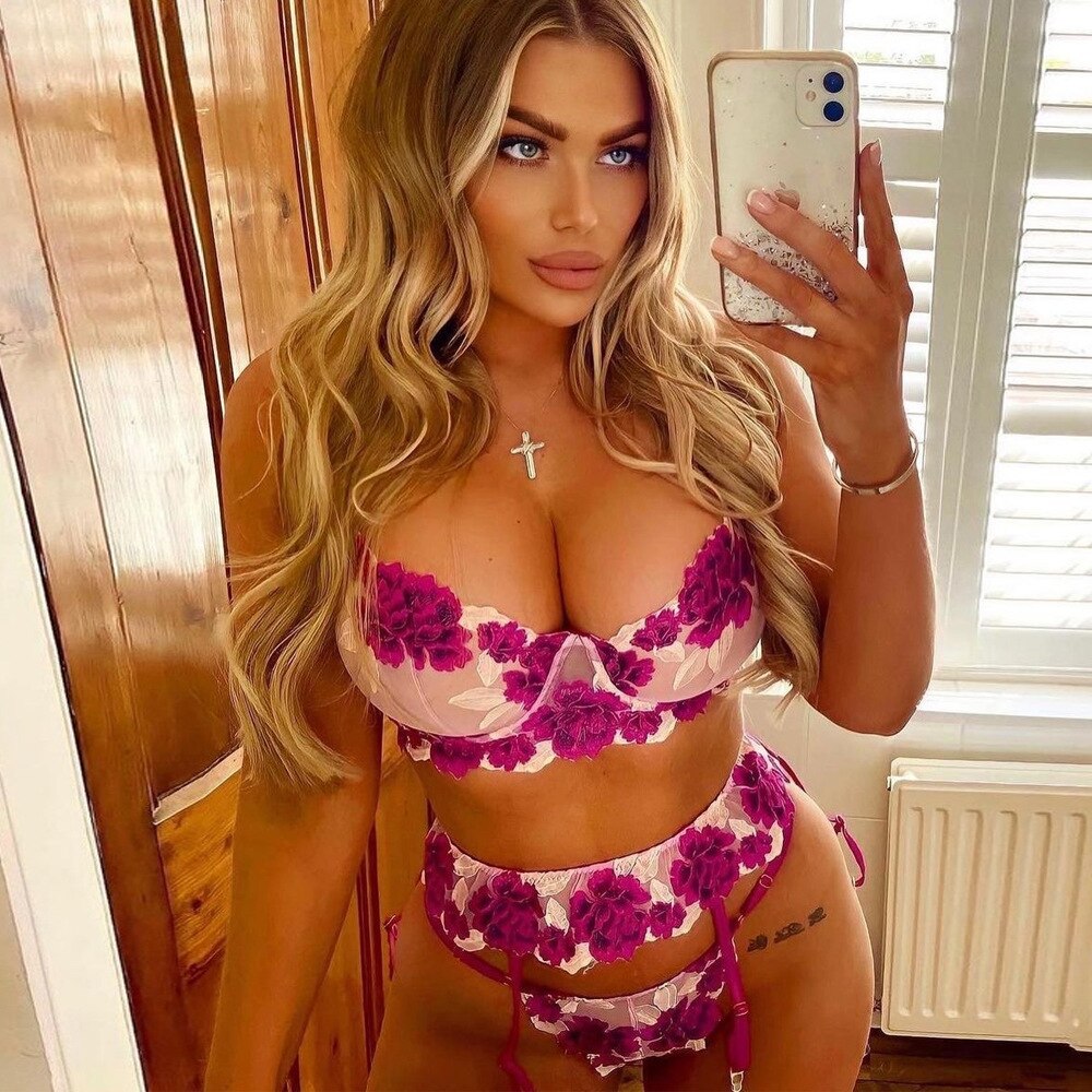 Sexy Embroidered Lingerie Set