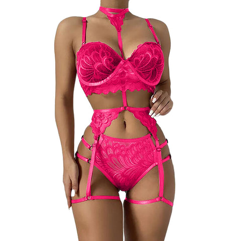 I'm All Yours Velvet Garter Lingerie Set
