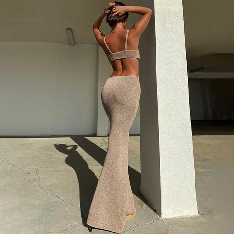 Knitted with Love Maxi Dress Khaki