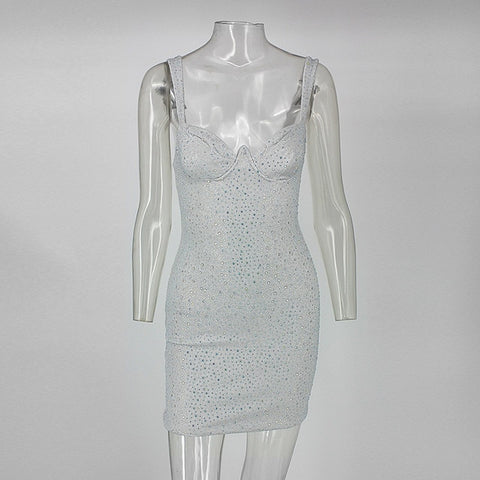 Diamond Prism Party Dress Silver
