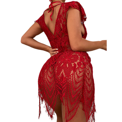 Women's Sexy Red Lace Lingerie
