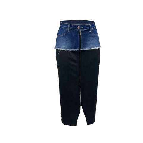 denim stretchable skirt for women