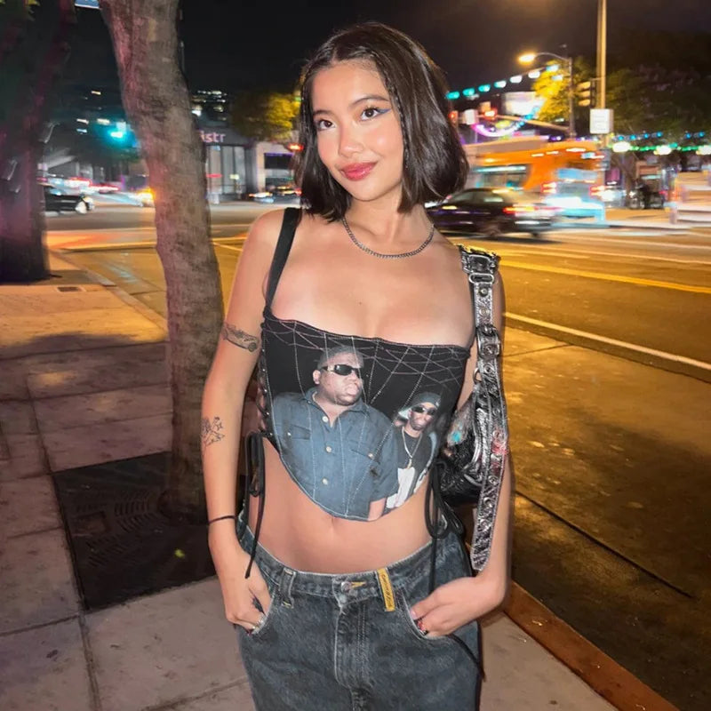 Hip Hop Icons Corset Black