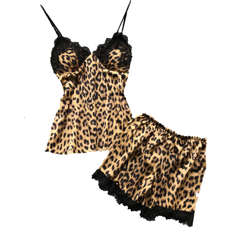 Call My Name Leopard Print Nightware Set 
