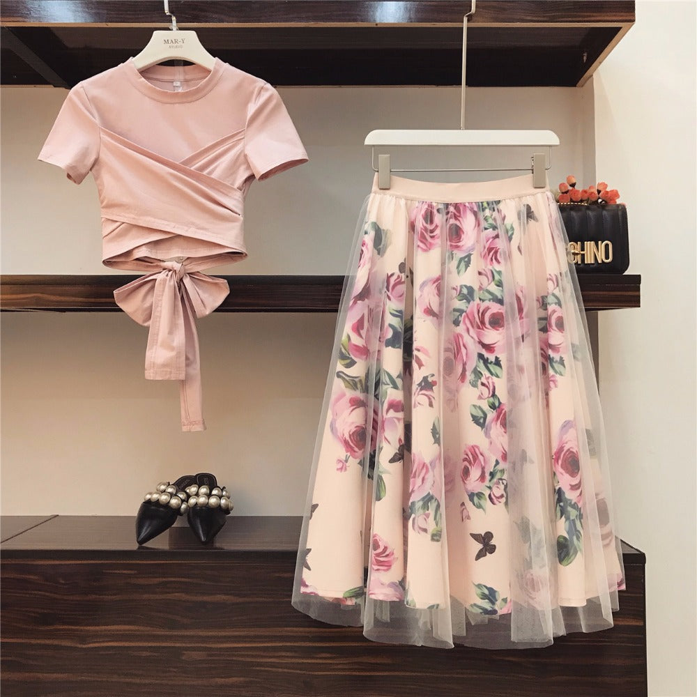 Flowy Floral Boho Skirt 