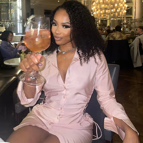 Pink Sarah Silk Bodycon Mini Dress