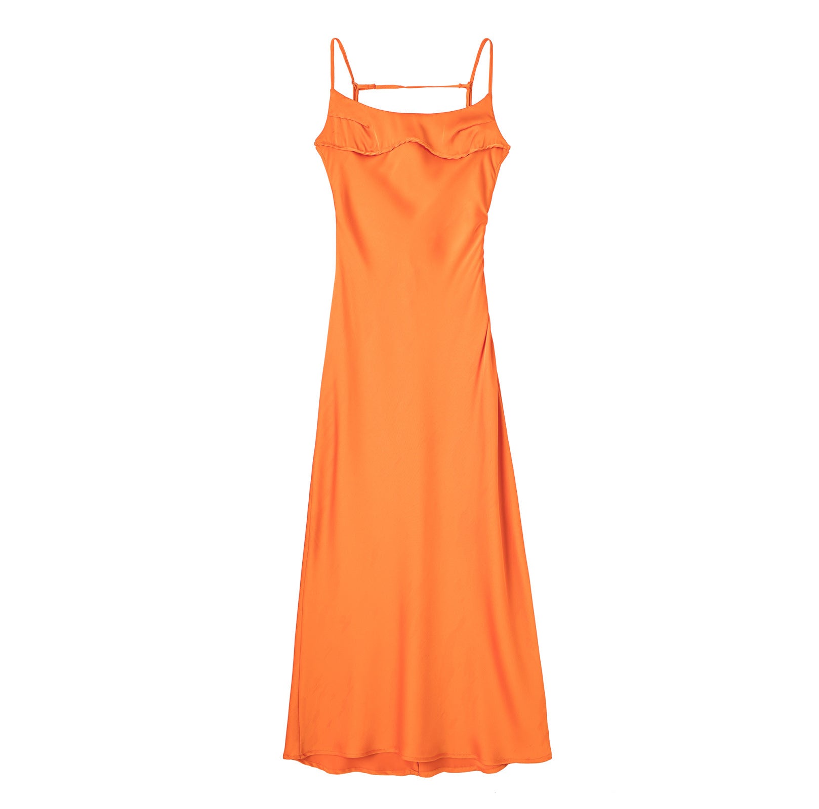 Orange Angelic Satin Cami Dress