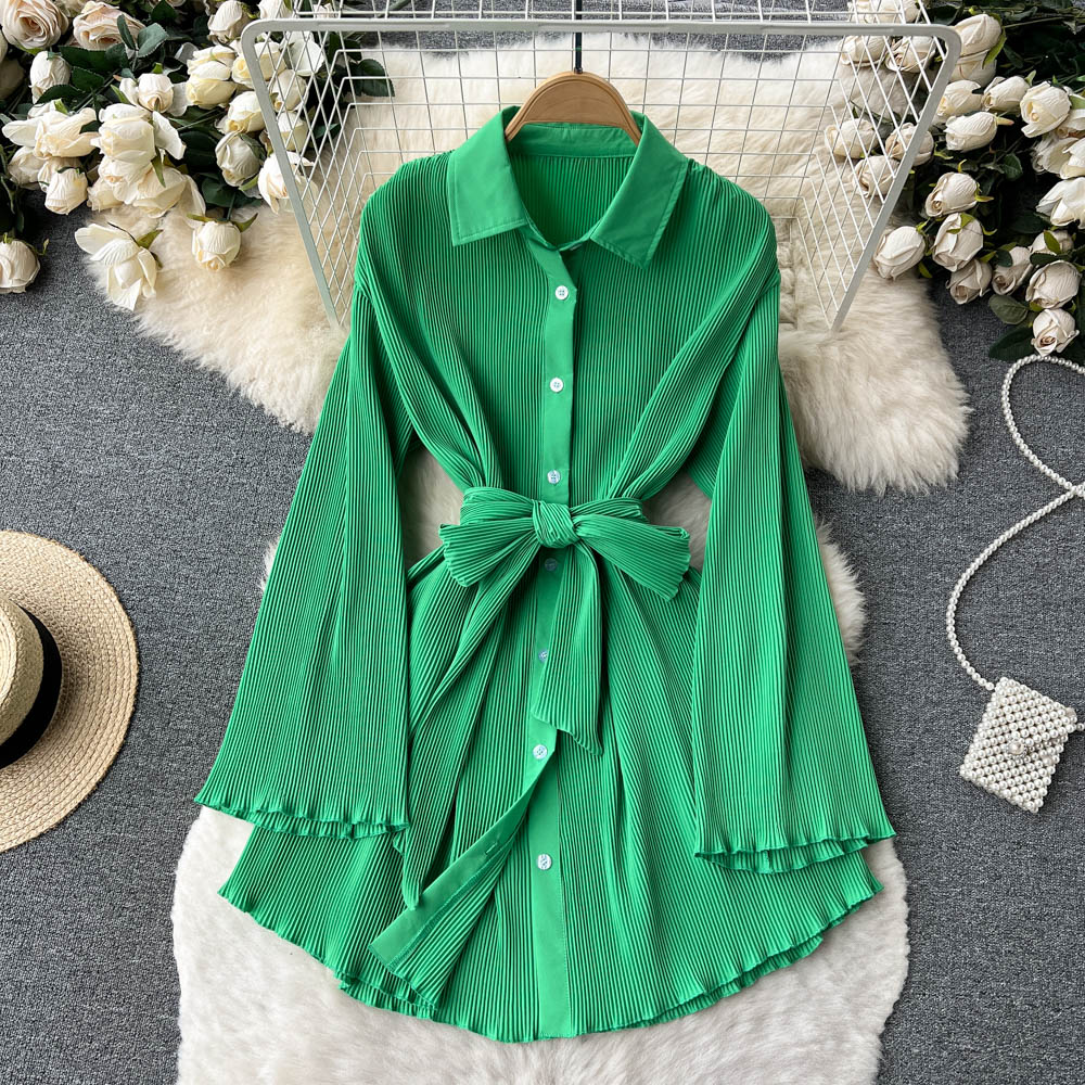 Flirt In Vintage 70s Style Dress Green