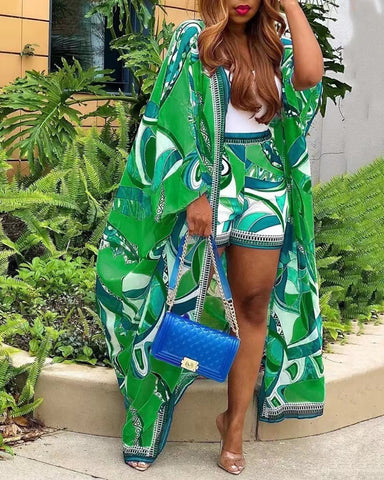 Green  Kimmy Kimono Set